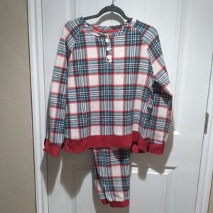 NWOT Woman's Fleece Holiday Pajama Set Sz XL